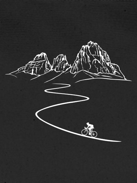 Dolomiternas landsvägscykel, tre toppar, landsvägscyklister, cykling