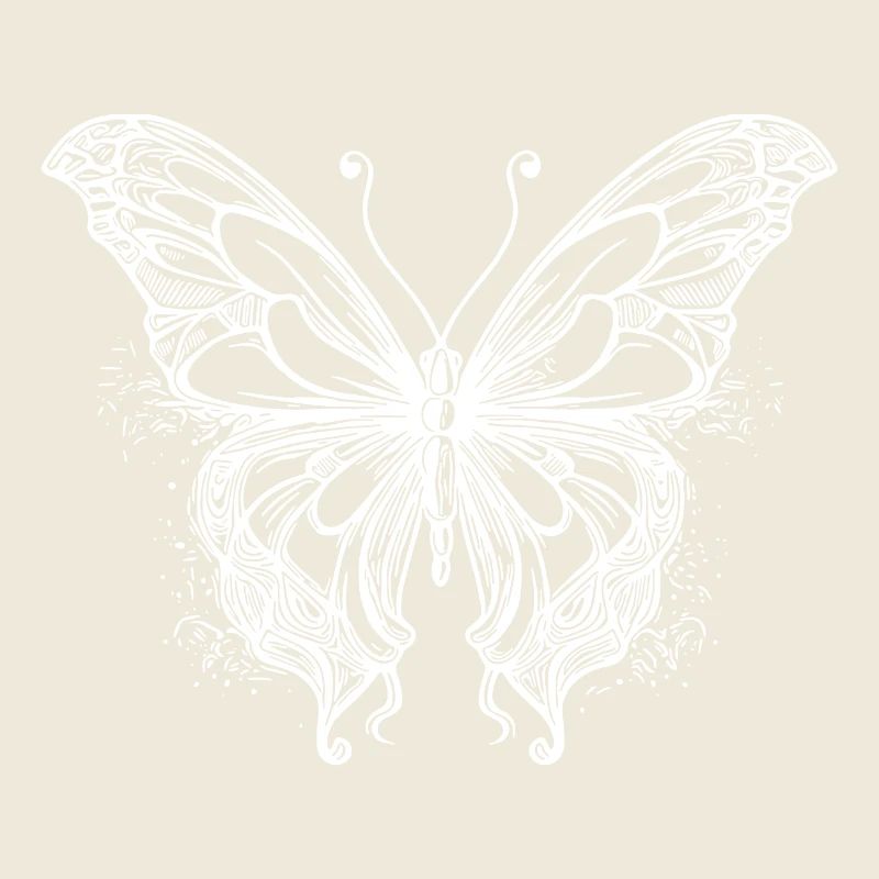 Thin Tattoo Lines Style Butterfly Dream