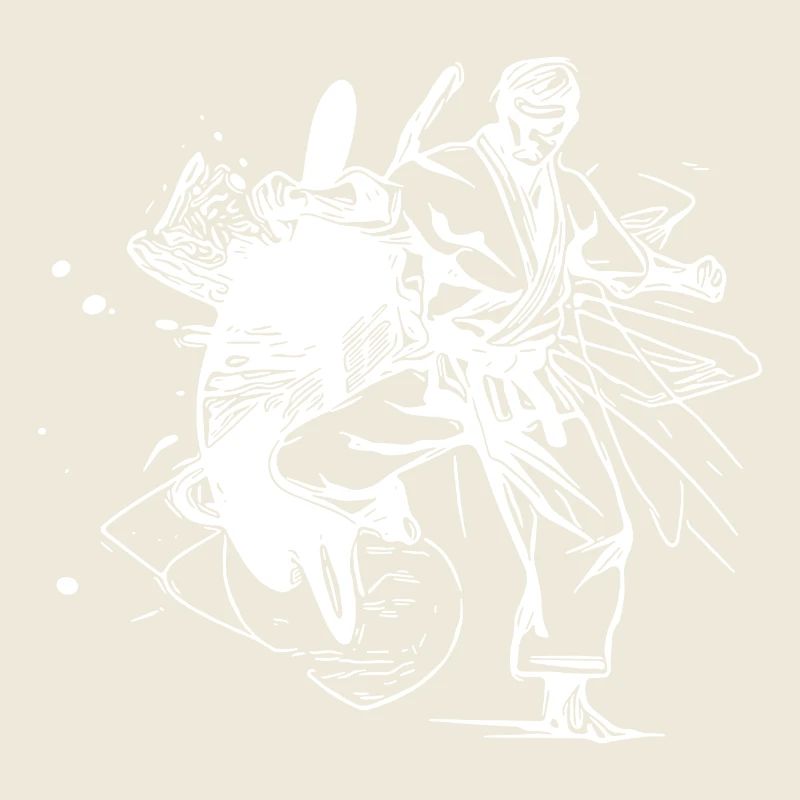 Fight Style Shadow Boxing Karate Fighter Tattoo