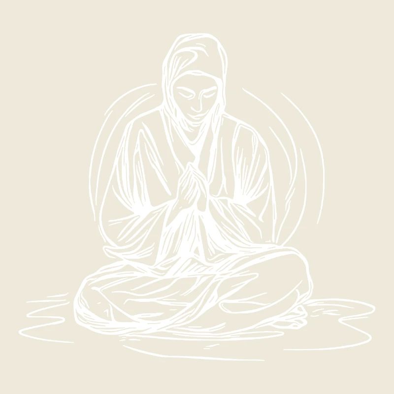 Young Buddhist monk in deep meditation