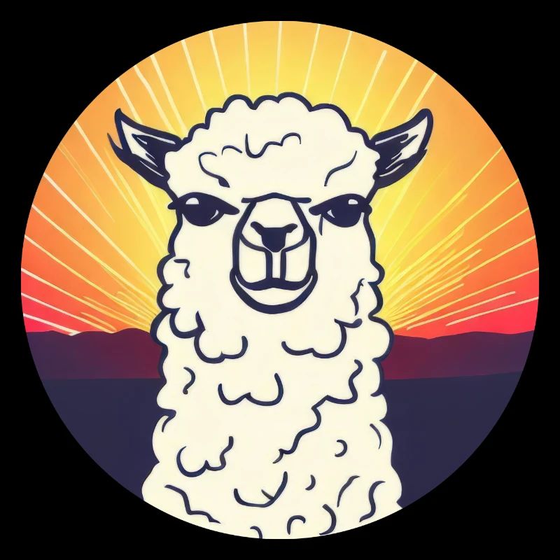 Llama Sunset Design