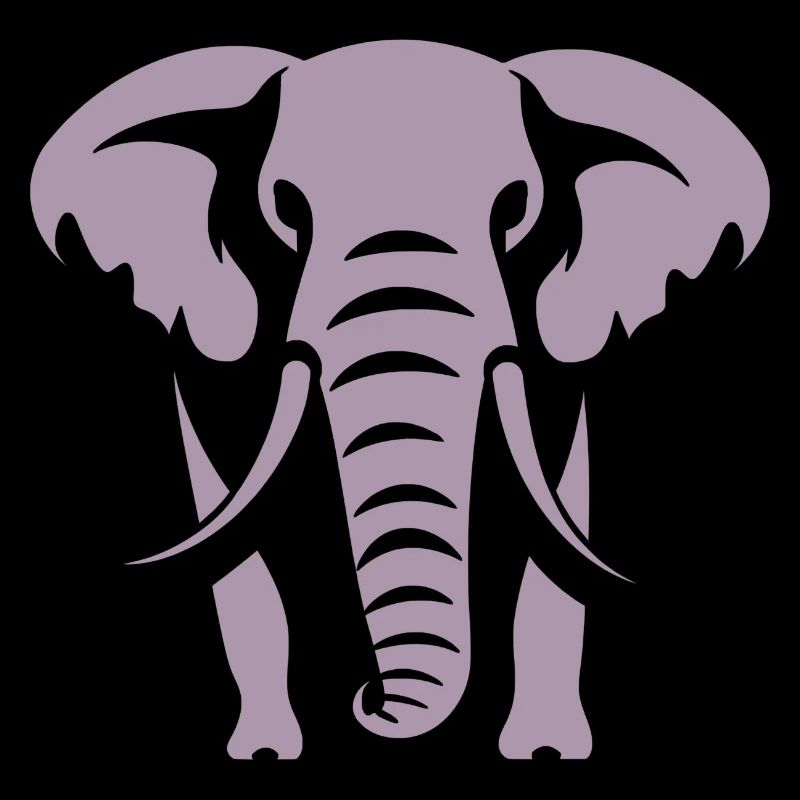 Elephant Silhouette White Logo