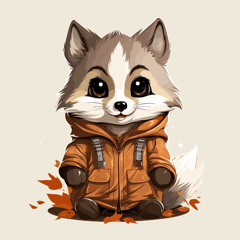 Waschbär - Kawaii Style