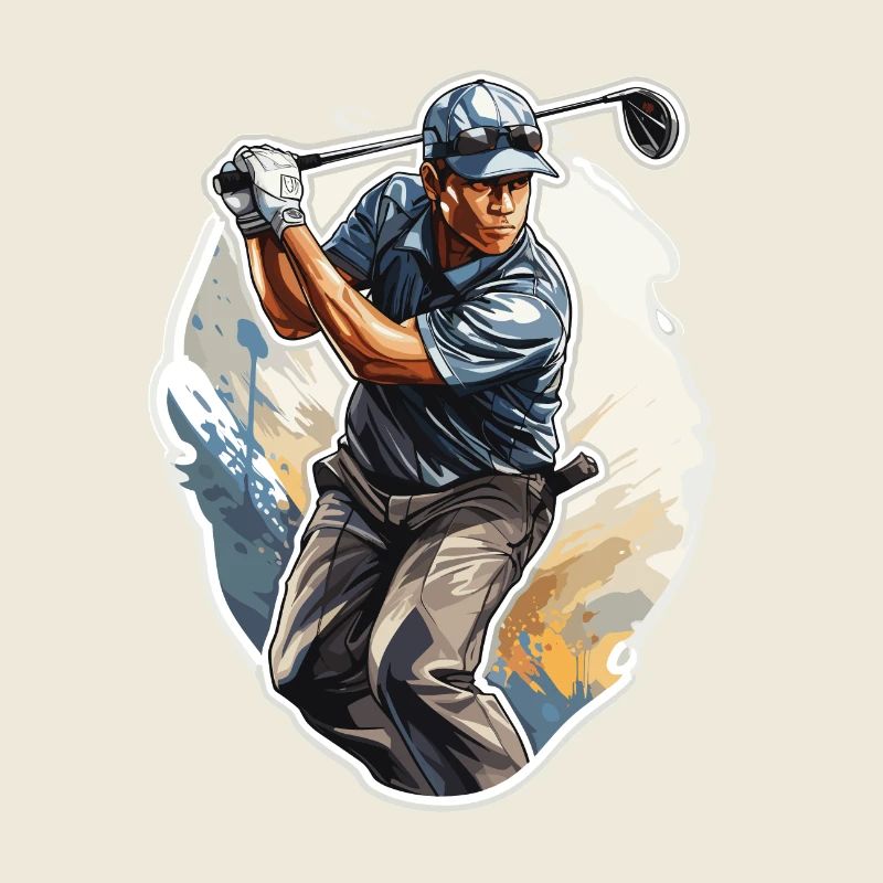 Golf Spieler - Illustration