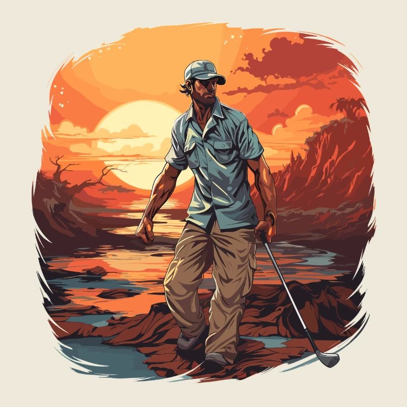 Golf Player - Illustration