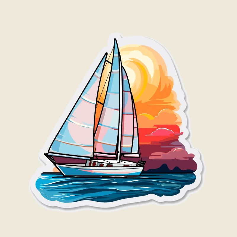 Segelboot - Illustration