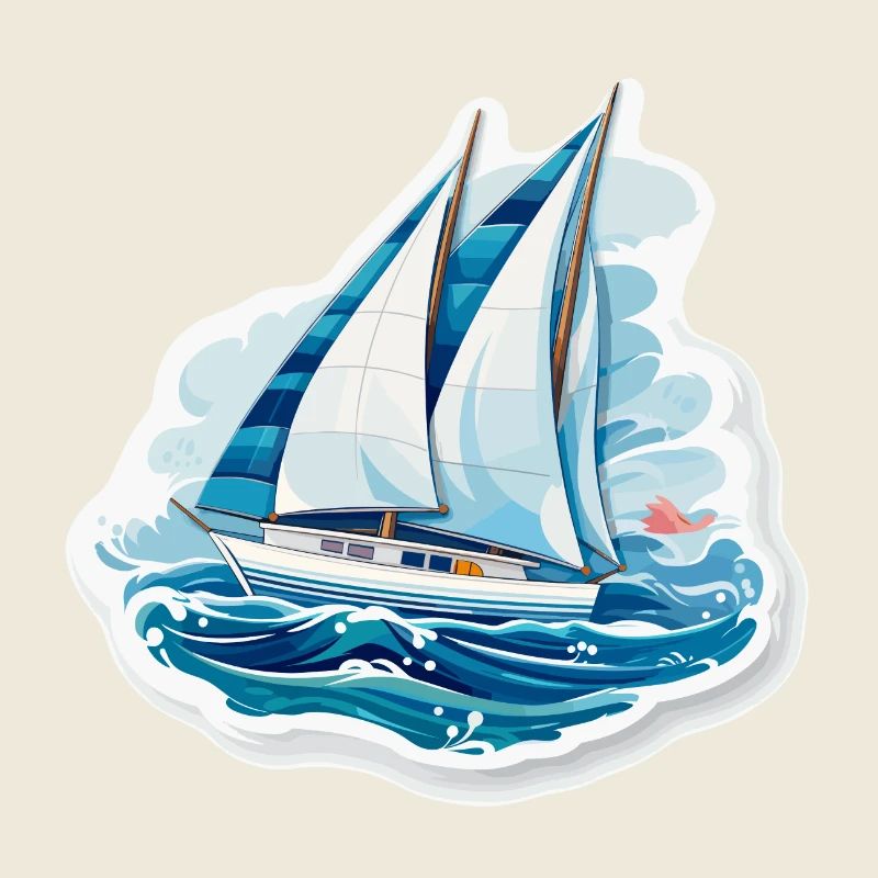 Segelboot - Illustration