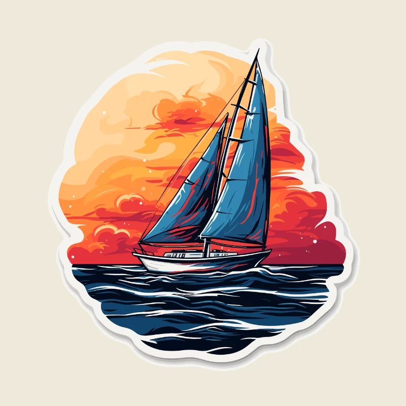 Segelboot - Illustration