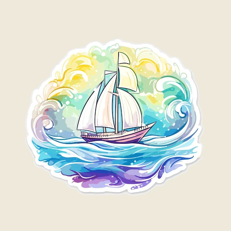 Segelboot - Illustration