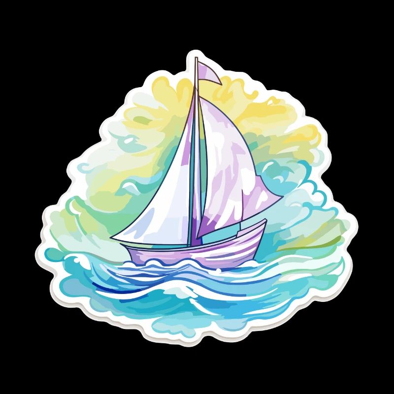 Segelboot - Illustration