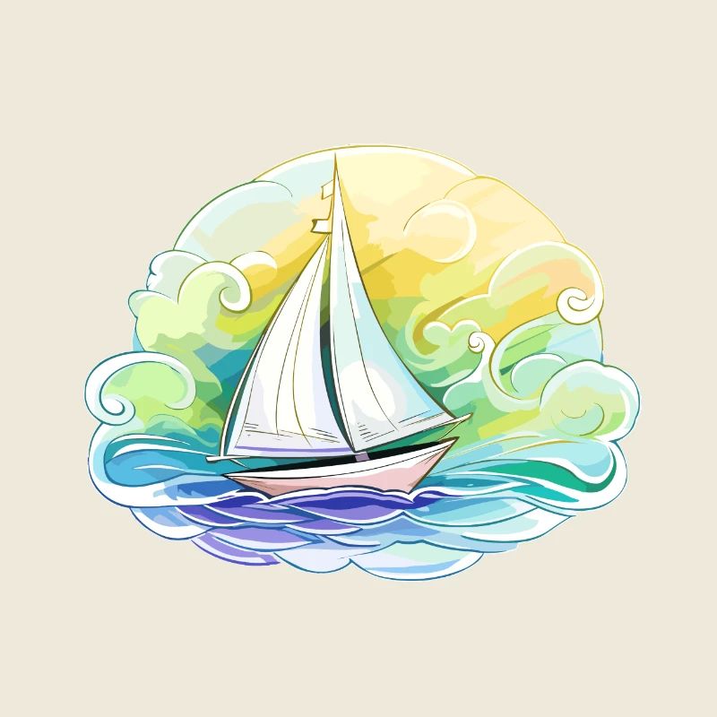 Segelboot - Illustration