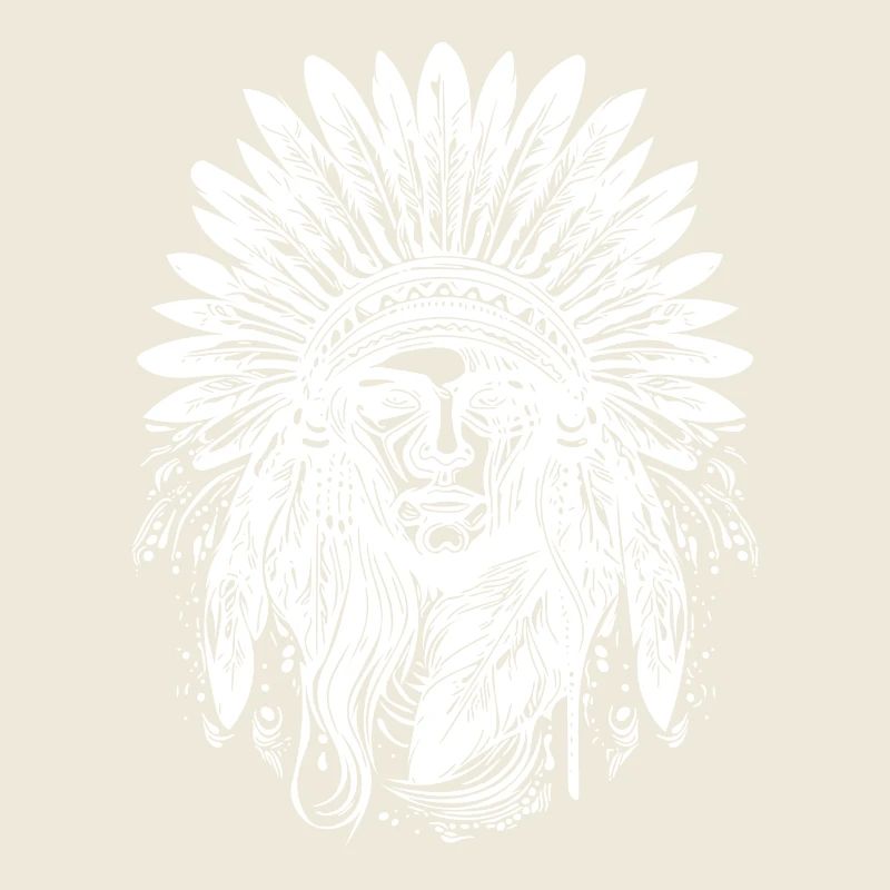 Chef Visage Plume Coiffe Plumes