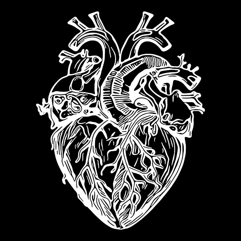 Playful realistic tattoo shape heart