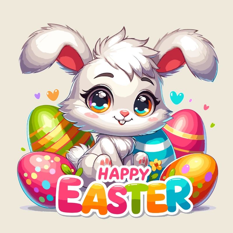 Happy Easter - Easter Bunny Illustration