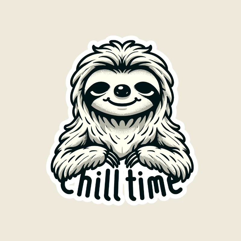 Chill Time - Sloth Illustration