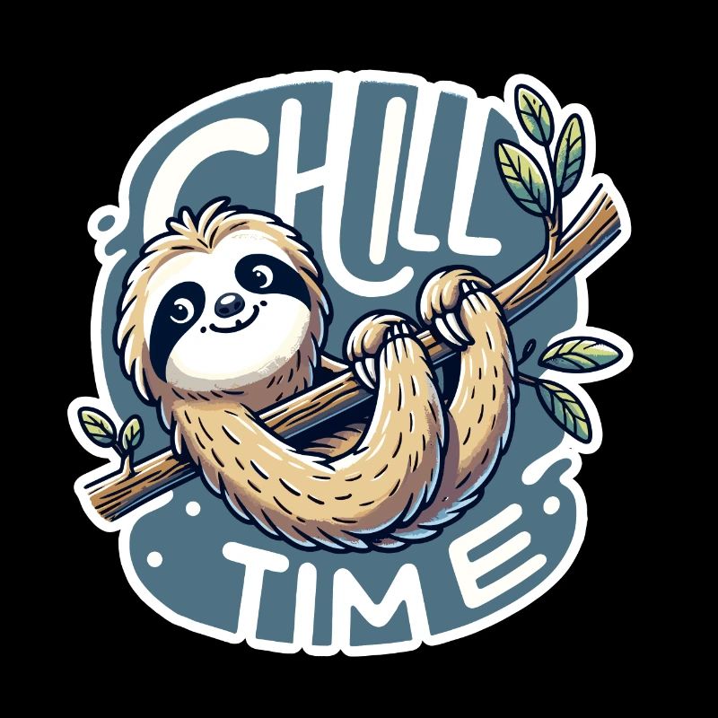 Chill Time - Sloth Illustration