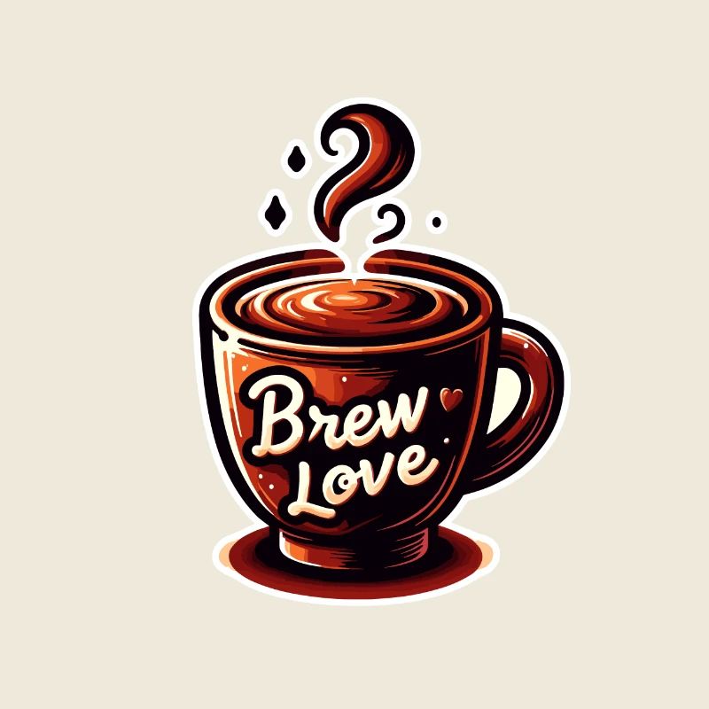 Brew Love - Coffee Cup Illustration