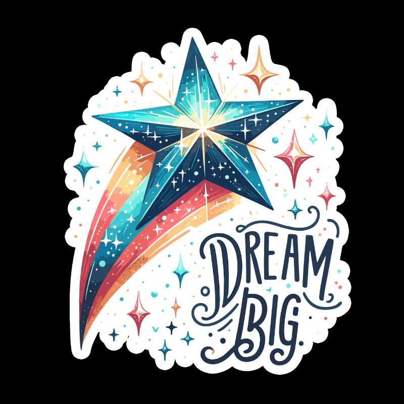 Dream Big - Shooting Star Illustration