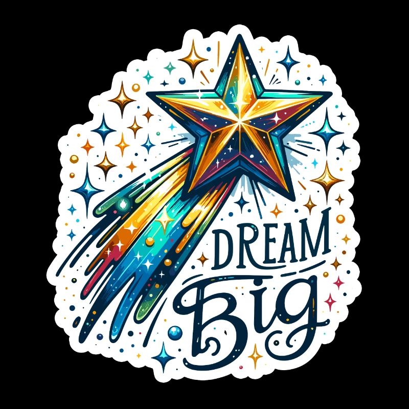 Dream Big - Shooting Star Illustration