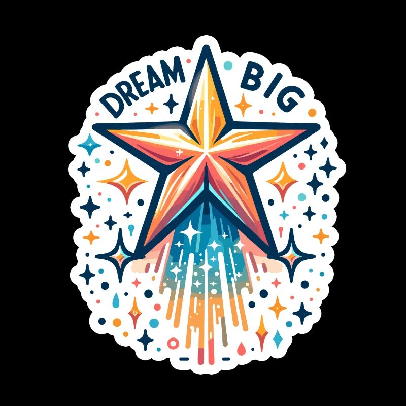 Dream Big - Shooting Star Illustration