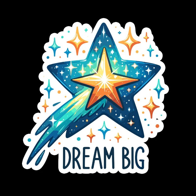 Dream Big - Shooting Star Illustration