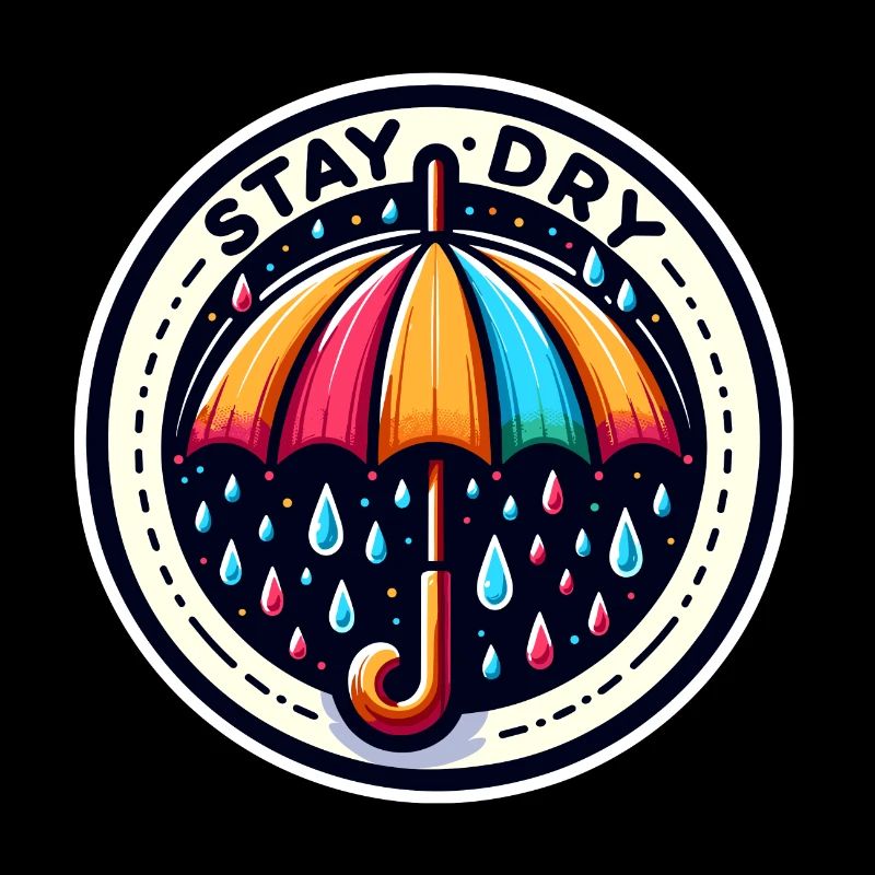 Stay Dry - Regenschirm Illustration