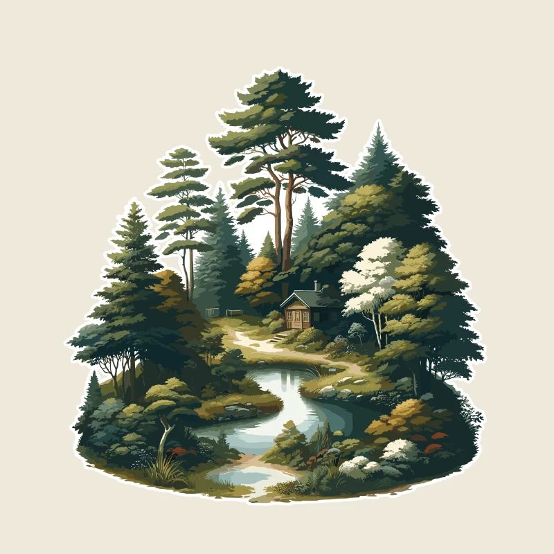 Landschaft - Illustration