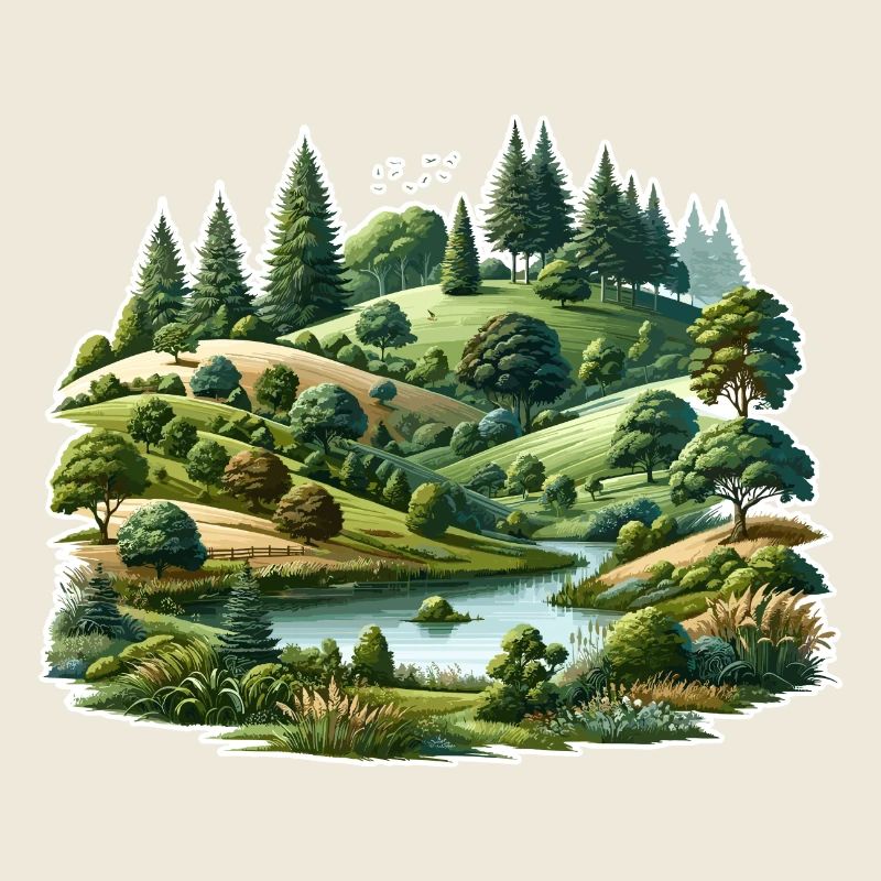 Landschaft - Illustration