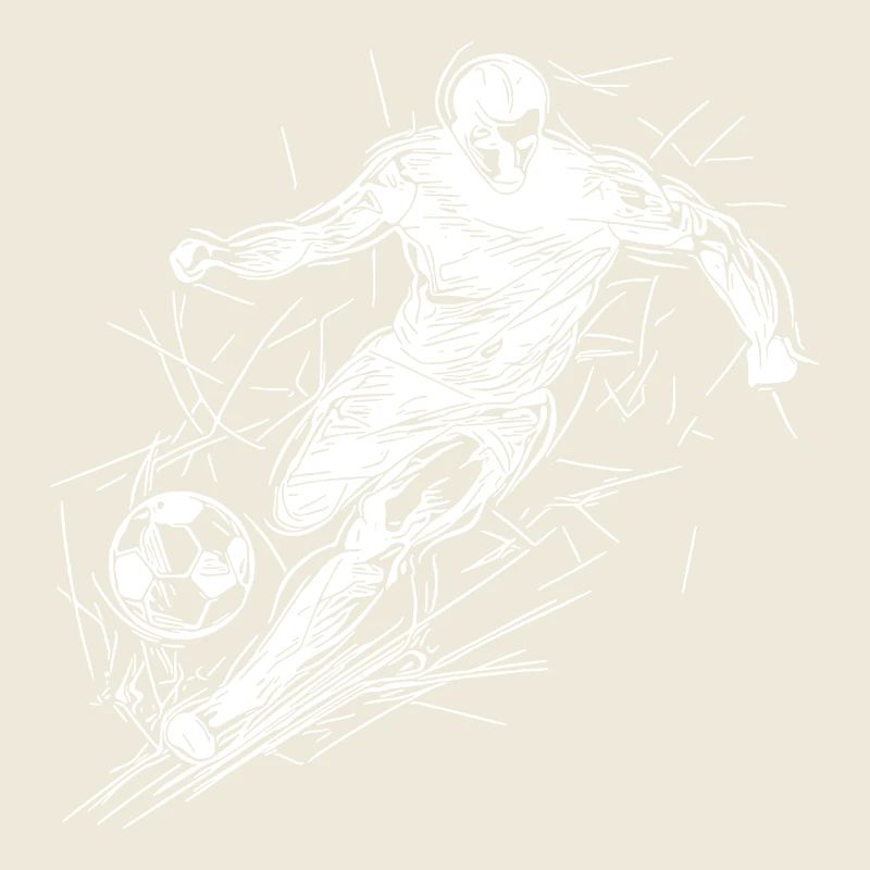 Attaquant de football en cours d’exécution avec ballon