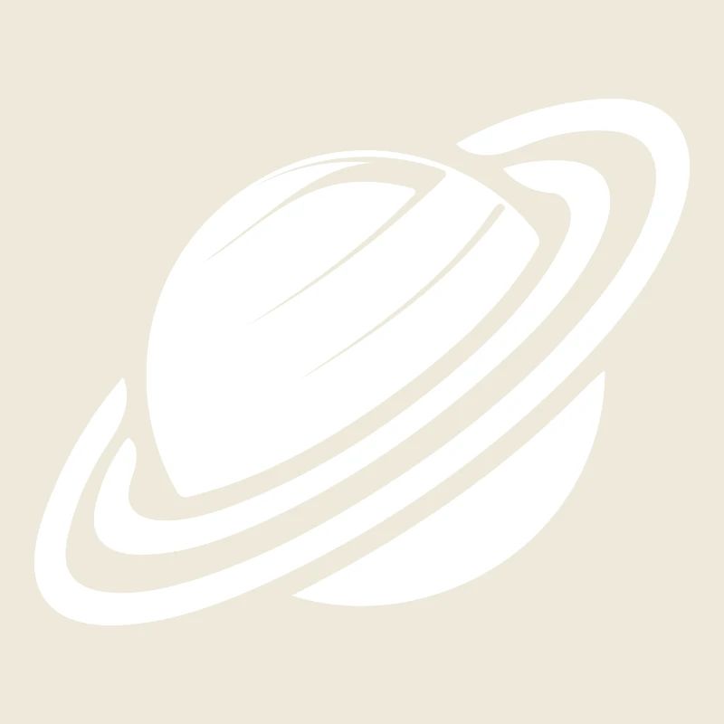 Planet Saturn with rings in the solar system