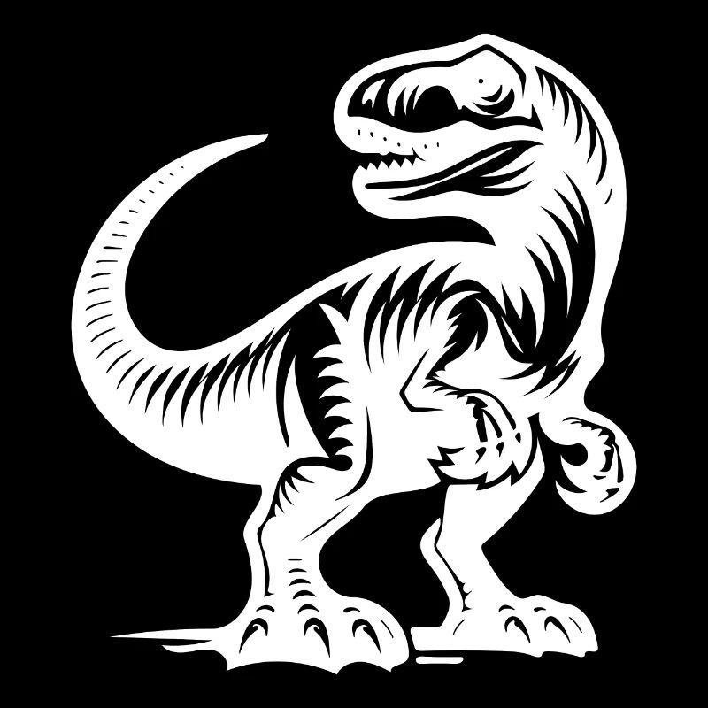 Mignon petit enfant Raptor dinosaure