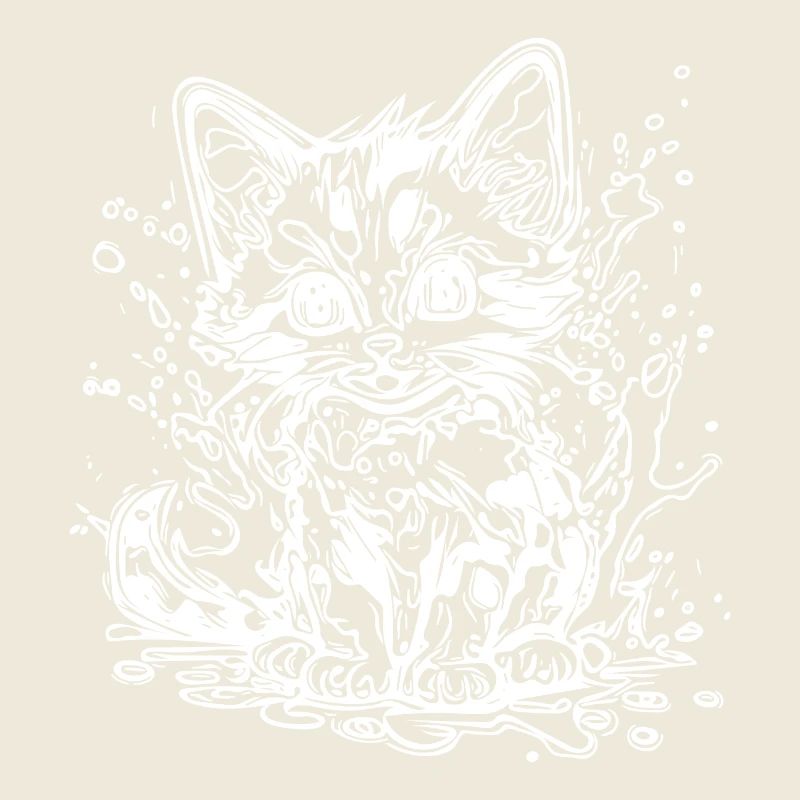 Chat câlin mignon dans le style de tatouage graffiti