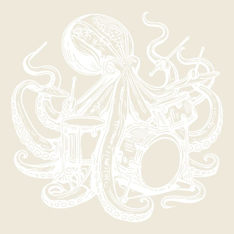 Octopus joue de la batterie