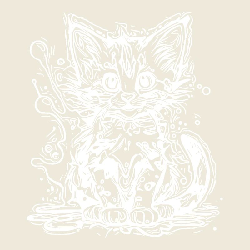 Joli petit chat dans le style de tatouage graffiti