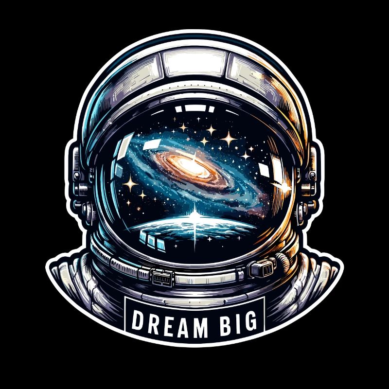 Dream Big - Astronaut Illustration
