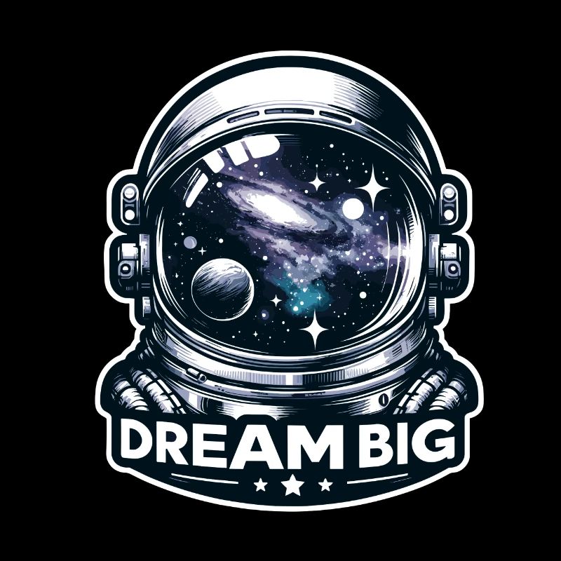 Dream Big - Astronaut Illustration