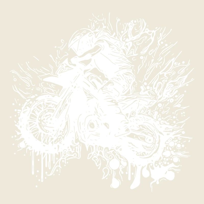 Moto de course tout-terrain style éclaboussure