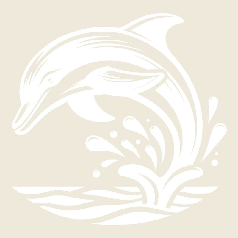 Eleganter Springender Tattoo Delfin