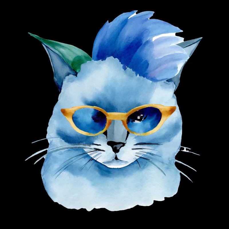 Punk Rock Cat with Sunglasses Gift Idea