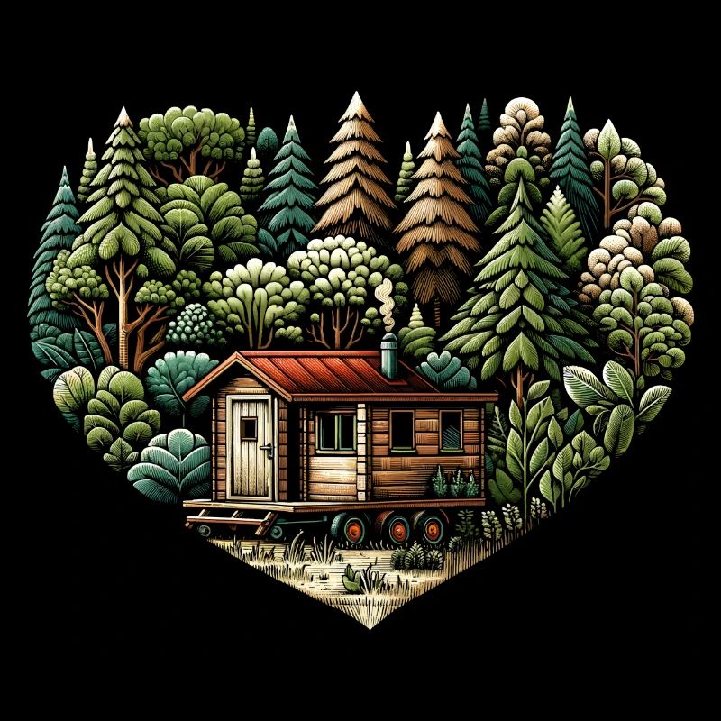 naturverbunden Leben mit einem Tiny House im Wald