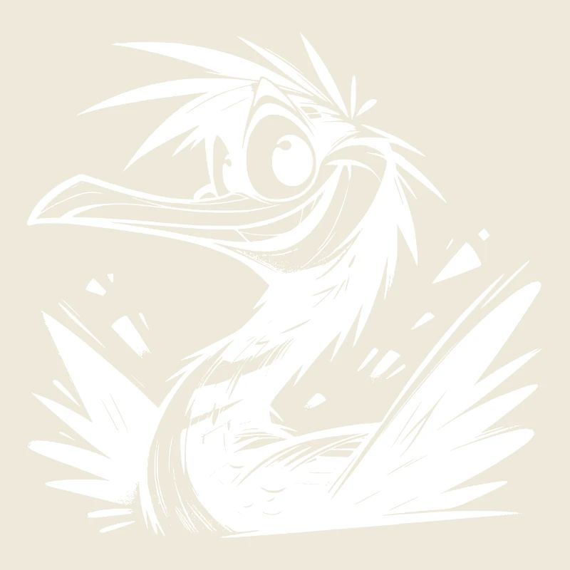Cute Cormoran Bath Day Pencil Sketch