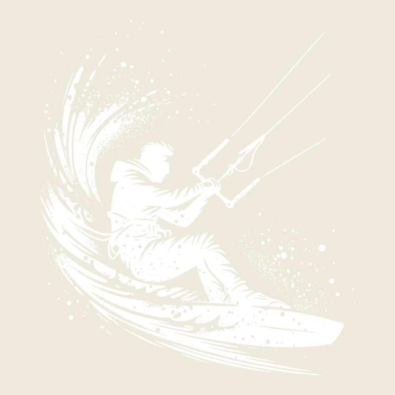 Kite Surfer Splash Éclaboussure d’eau sans cerf-volant