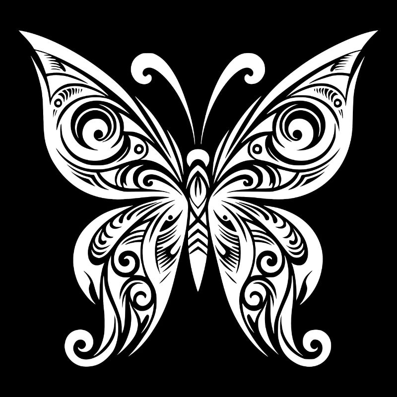 Hübscher Tinten Tattoo Kinder Style Schmetterling