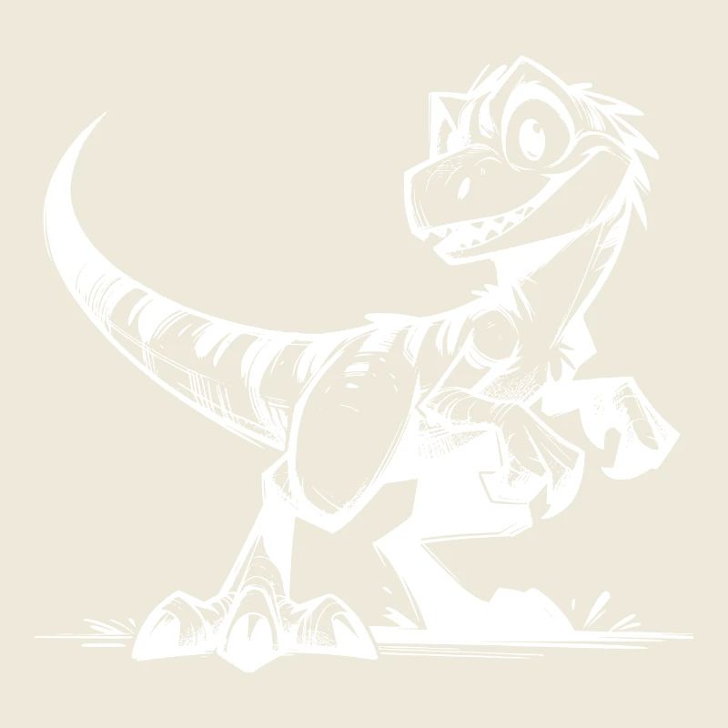 Snappy Raptor Dinosaur Fun Sketch