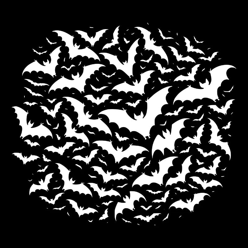 Flying bats as a swarm at night