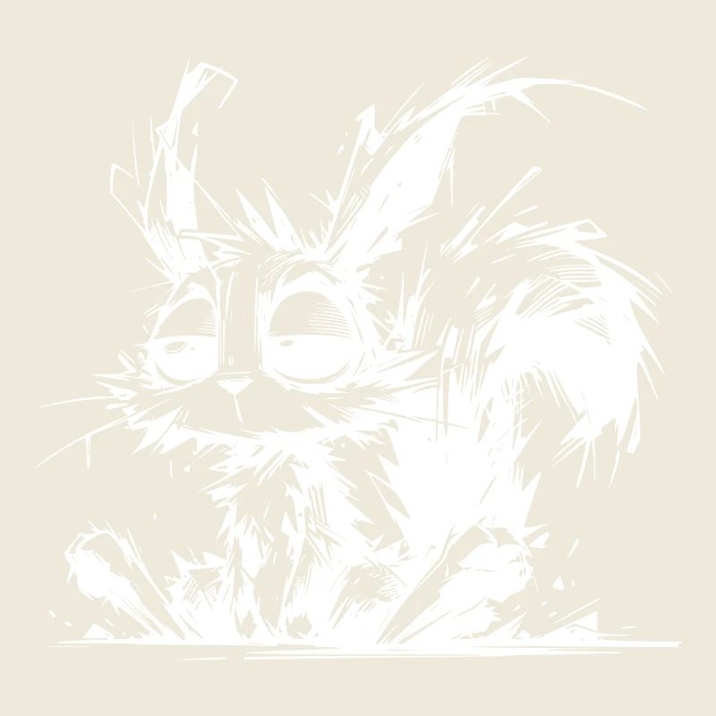 Total verschlafenes Eichhörnchen Horror Skizze