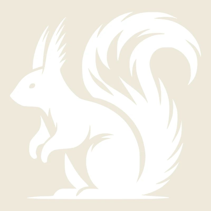 Cute Squirrel Tattoo Style Drawing