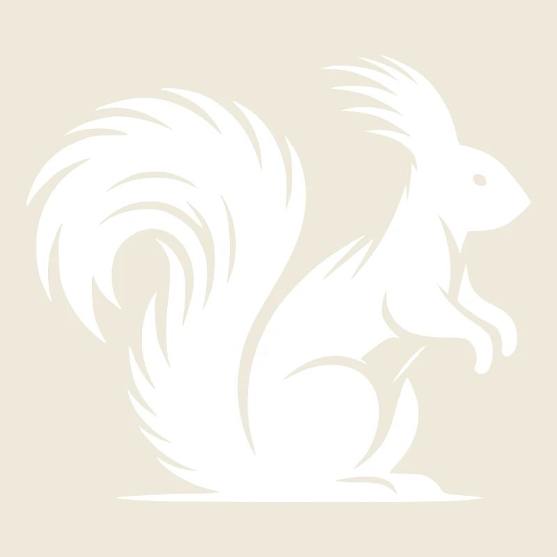 Cute squirrel with bushy tail