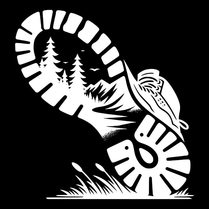 Hiking shoe with forest profile for hikers