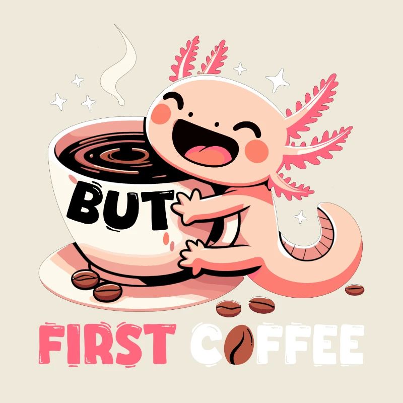 Axolotl but first coffee gift